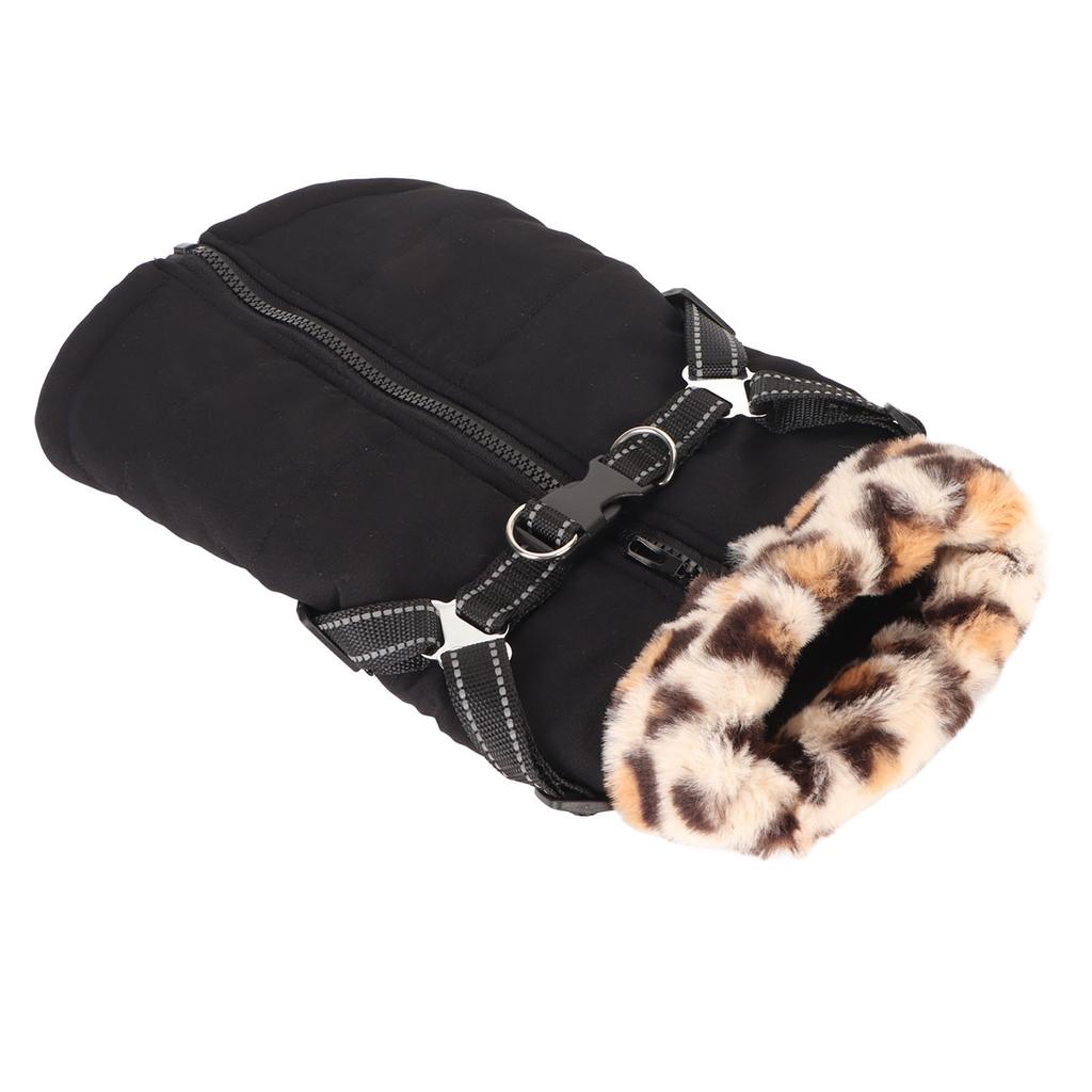 Warm Dog Jacket Stylish Windproof Thickened Cold Protection Reflective Dog Winter Coat with Chest
