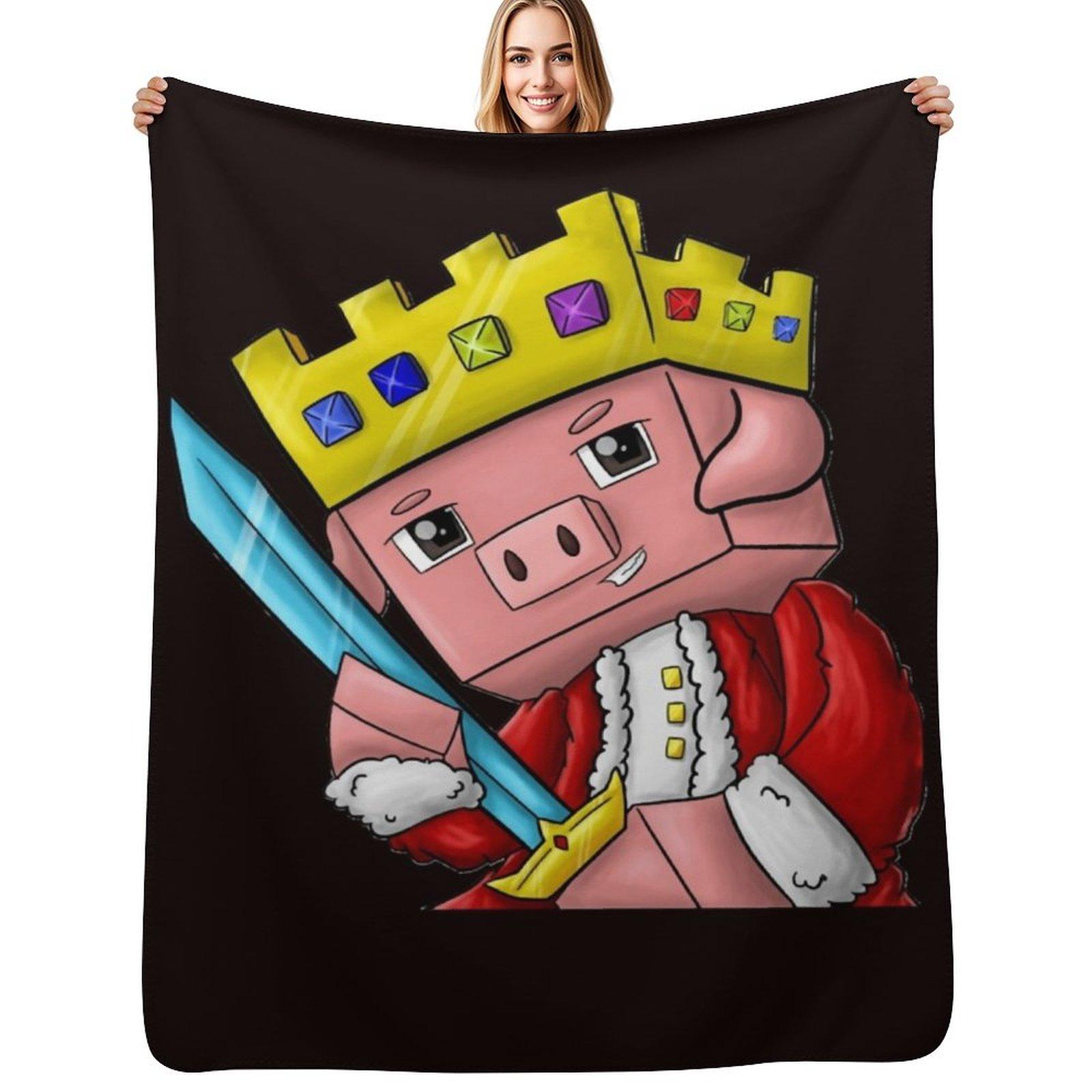 Exquisite Fashion Items Unisex Technoblade Merch Technoblade Logo Gifts For Fans Throw Blanket Plush Fuzzy Cozy Blanket For Couch Sofa