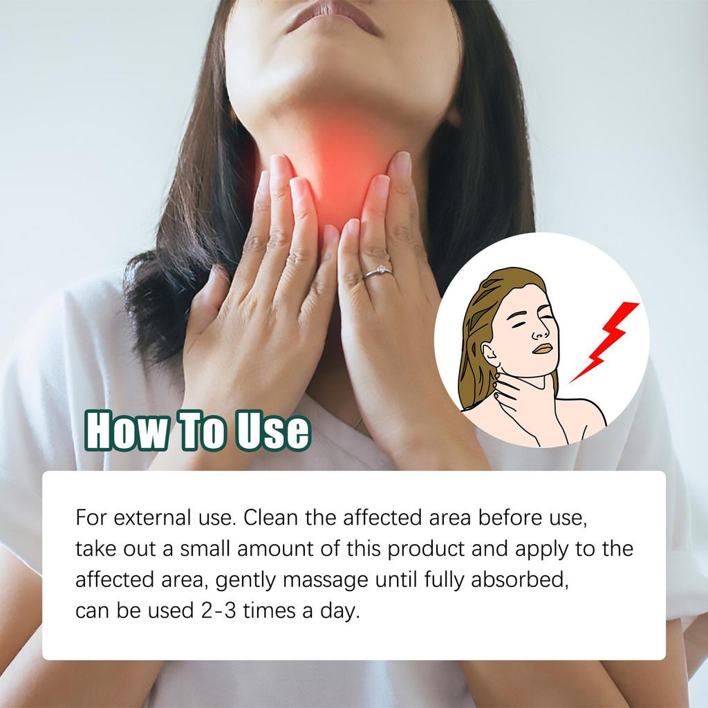 Sore Throat Relief Topical Ointment Herbal Throat Itchy Treatment Cream Cough Soothes Sore Throats Ointment Pharyngitis Care 20g