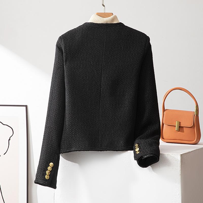 Woolen Small Fragrant Style Coat for Women In Autumn and Winter New Age-reducing Woolen Outer Wear Slim and Versatile Simple Fragrant Style Coat