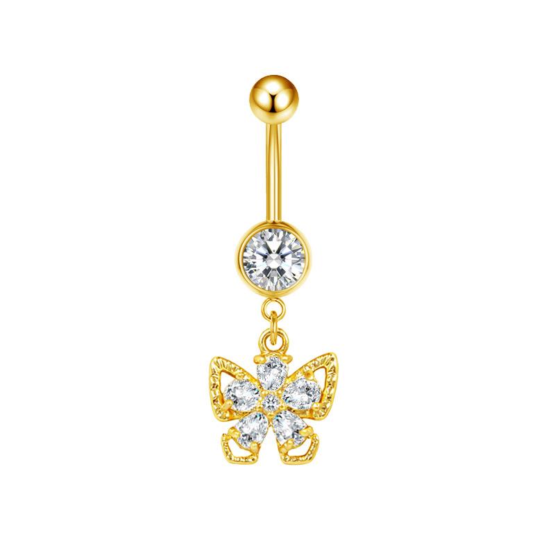 Gaibei Trendy Star Bow Navel Ring for Girls