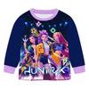 Anime Kpop Dämonenjäger Zoey Kostüm Herbst Pyjamas für Kinderbekleidung 3-14 Jahre Kinder Huntrix Rumi Mädchen T-Shirt Hosen Sets