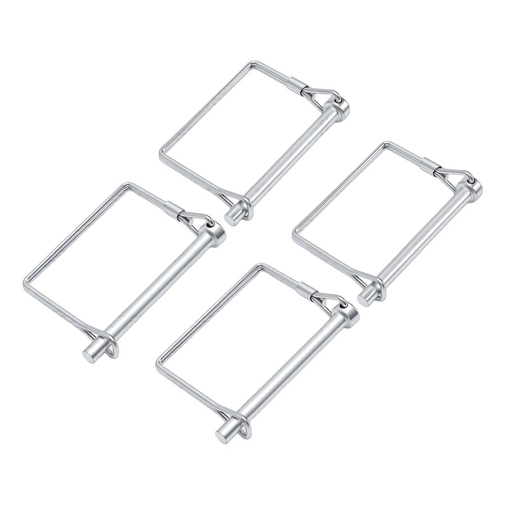 4PCS Trailer Coupler Pin Zinc Plated Iron Shaft Locking Hitch Pin Safety Coupler Pin 0.25in Diameter 2.76in Long