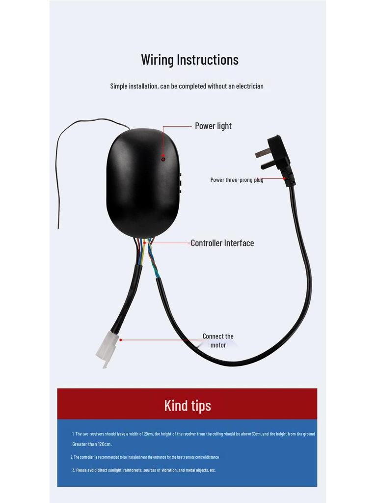 Universal Wireless Garage Door & Roller Shutter Controller with Remote Receiver