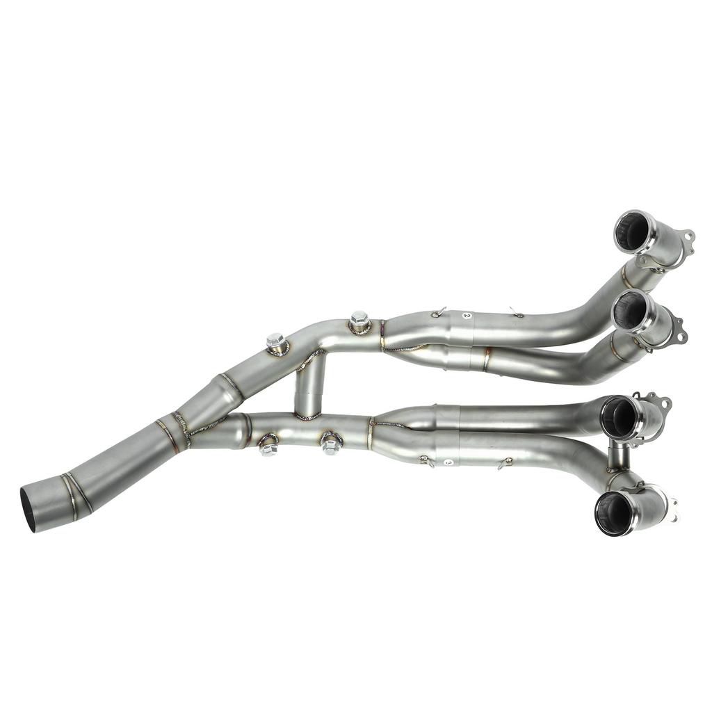 5PCS Exhaust Front Link Pipe Stainless Steel Better Heat Resistant Exhaust Pipe Replacement for S1000R S1000RR