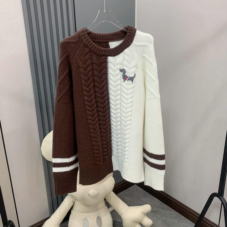 

Том Брэсси Пуловер с кабельным узором и цветными блоками In Stock кофейный