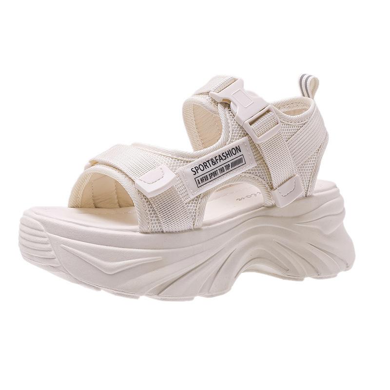 Sports Sandals Women's 2025 Summer New Beach Muffin Thick-soled High-heeled Women's Height-enhancing Cool Slippers