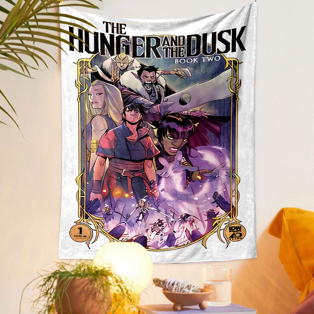 The Hunger and the Dusk Tapestry Wall Hanging, IDW Fantasy Comic Art, Comic Book Wall Decor for Bedroom Living Room Dorm