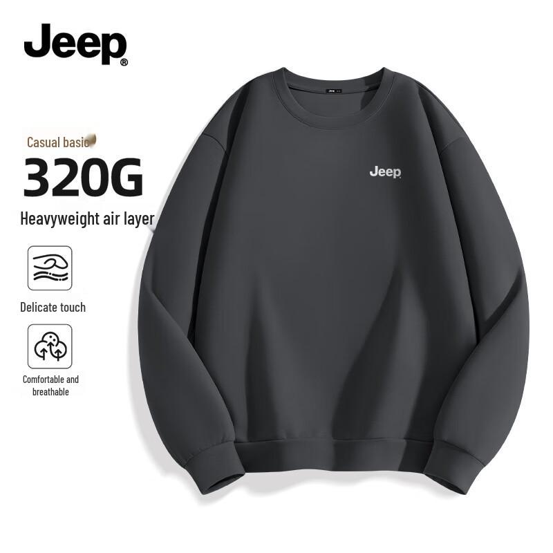 

JEEP Men s Heavyweight Air-Layer Crew Neck Sweatshirt 3XL