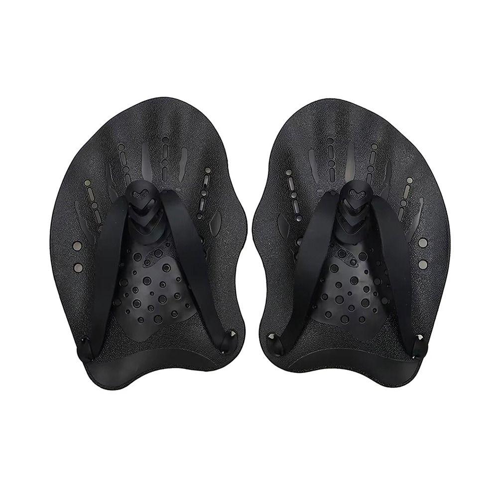1Pair With Silicone Straps Swim Paddles Freestyle Hands Fins Flippers  Water Sport Snorkeling