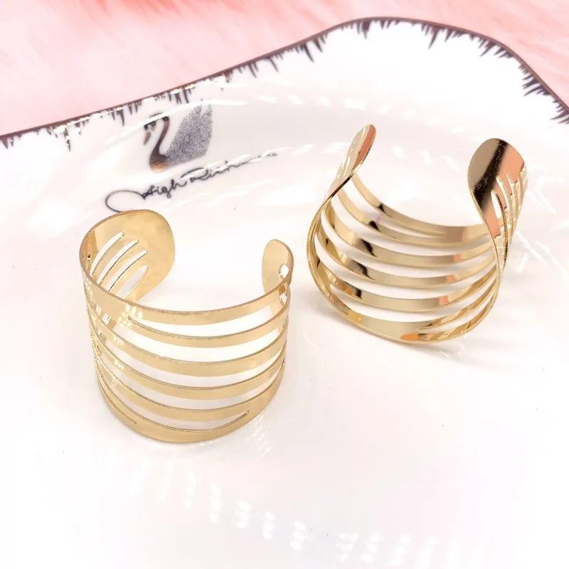 12 Pcs Napkins Holder Wedding Napkin Rings Table Decoration Hollow Out Buckle Gold Rings