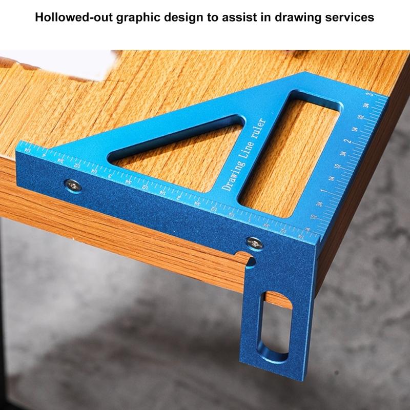 Multipurpose Triangular Measuring Instrument 45 90 Degree for Exact Line Angles Marking in Engineering & Craftsmanships