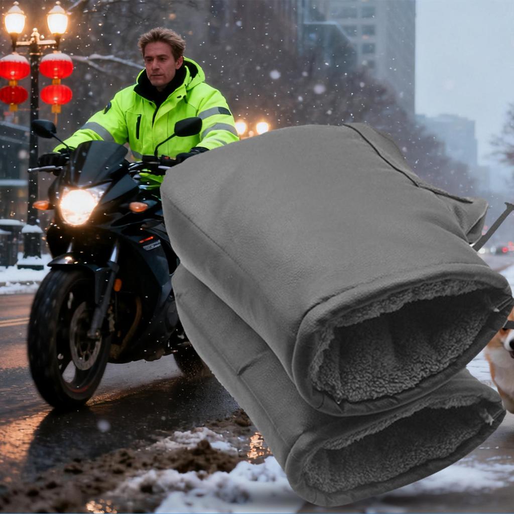 Motorcycle Hand Muffs Electric Waterproof Windproof Snowmobile Heated Grip Gloves For Men Riders Commuting Riding Touring Travel