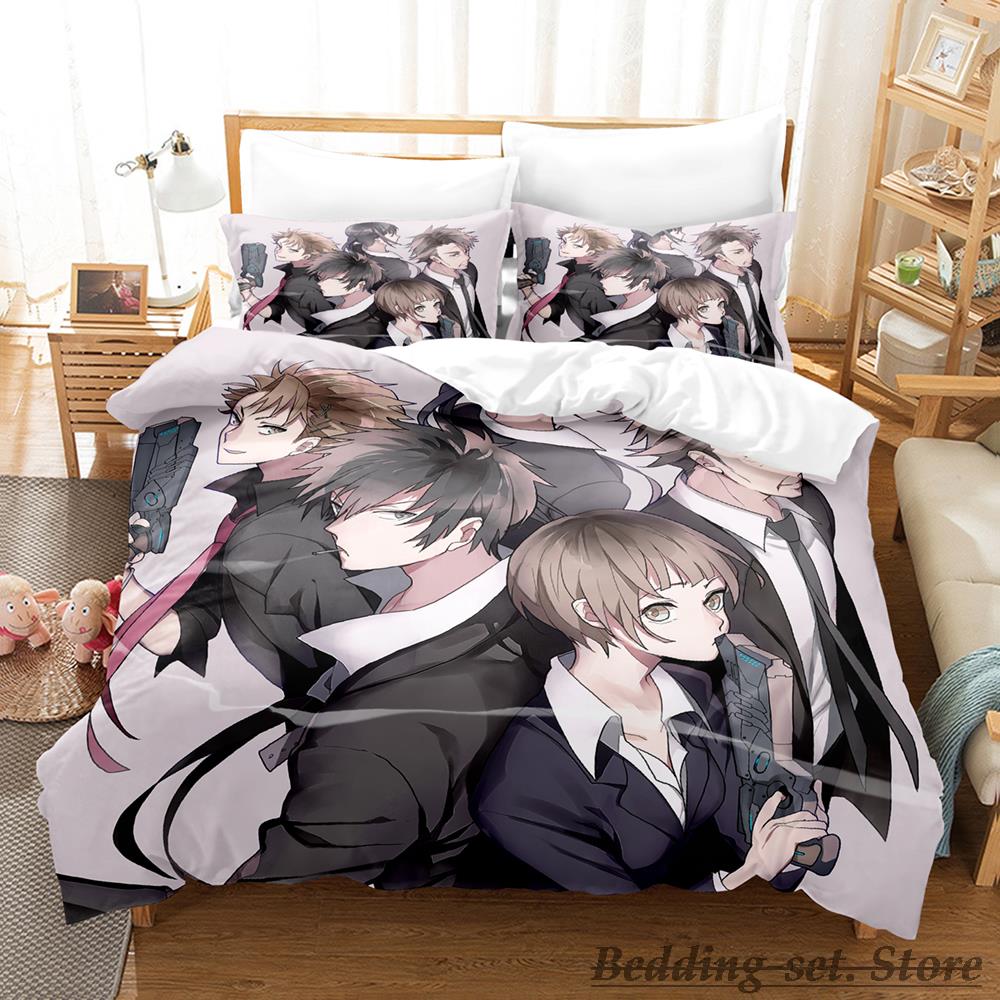 2023 Psycho Pass Bedding Set Single Twin Full Queen King Size Bed Set Adult Kid Bedroom Duvetcover Sets Anime Parure De Lit Bed