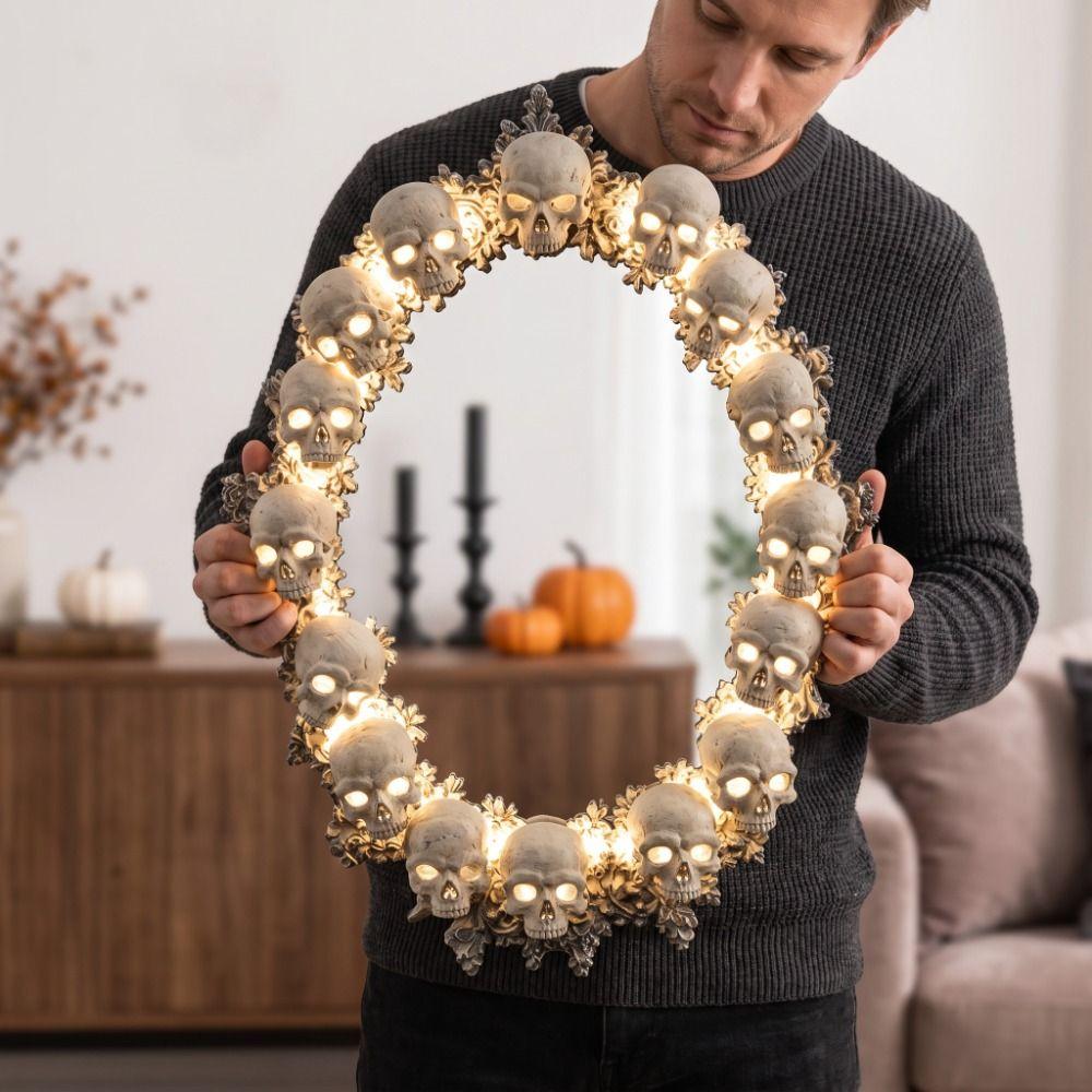 Dark Style Gothic Mirror Vintage Style Wall Mirror Goth Decor Halloween Mirror Bedroom