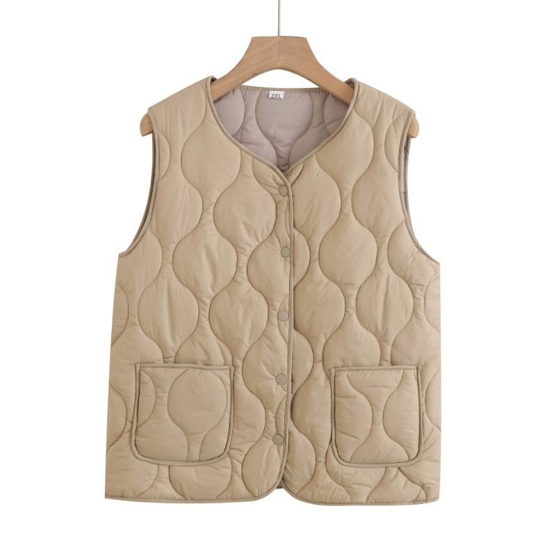 Mom's new autumn and winter, light and thin vest in autumn and winter, thickened warm large-size vest, medium and old outer vest, wide