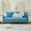 New Plush Geometry Sofa Cushion Living Room Sofa Cover Solid Colour Jacquard Non-Slip Sofa Cover Thickening Winter Couch Cushion