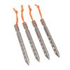 4PCS Tent Stakes with Rope Ti Alloy V Shaped Canopy Pegs for Outdoor Camping Beach Lawn Silver