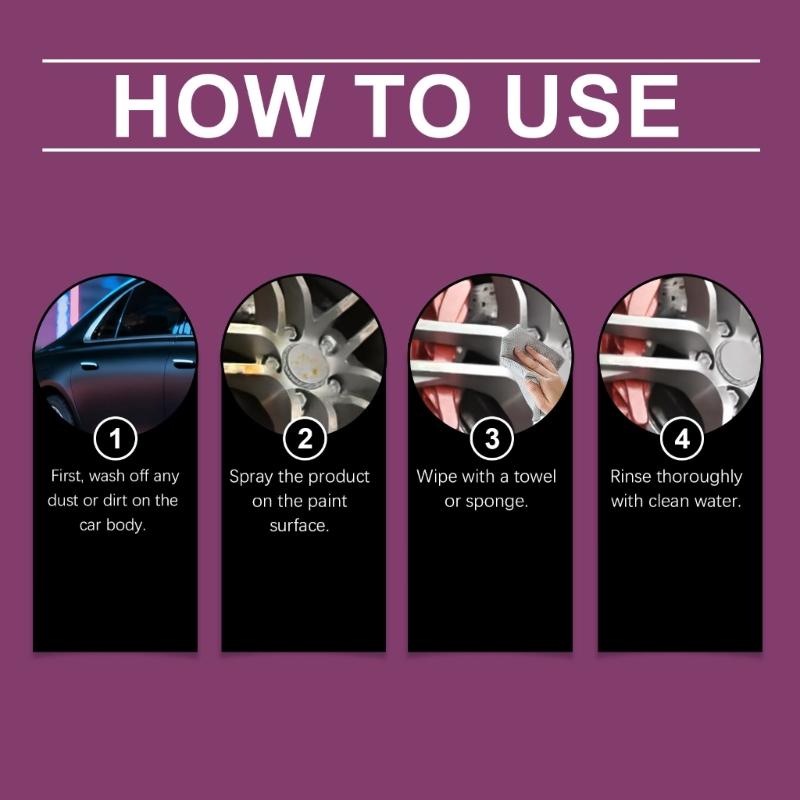 Car Iron Rust Remover Car Detailing Iron Rust Remover Wheel, Paint, Ceramic Cleaner Car Cleaner