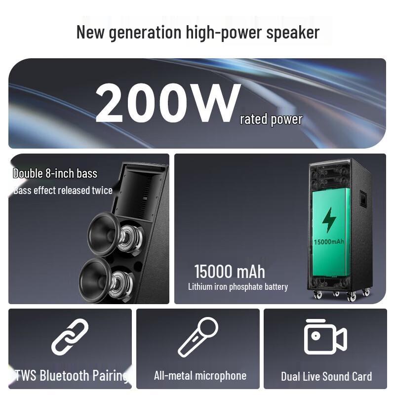SAST Professional Portable PA Speaker System CN plug (adapter included)