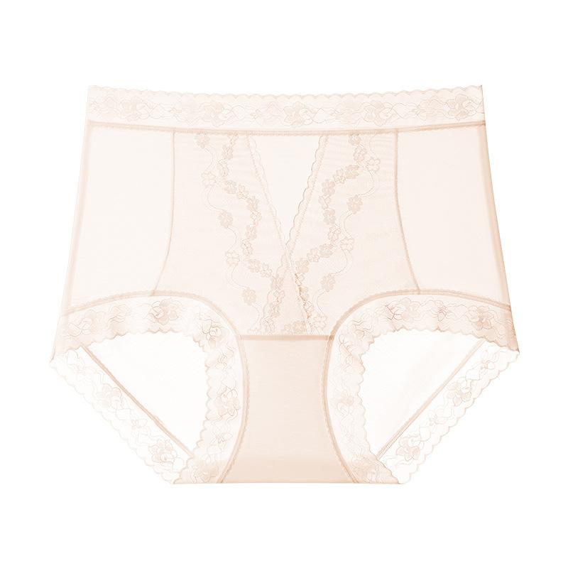 Große Größe Damen Frühling und Sommer Spitze Erweiterter Schritt Ohne Spuren von Plastik Körper Bauchstraffend Hüfte Hohe Taille Dreieck Slip