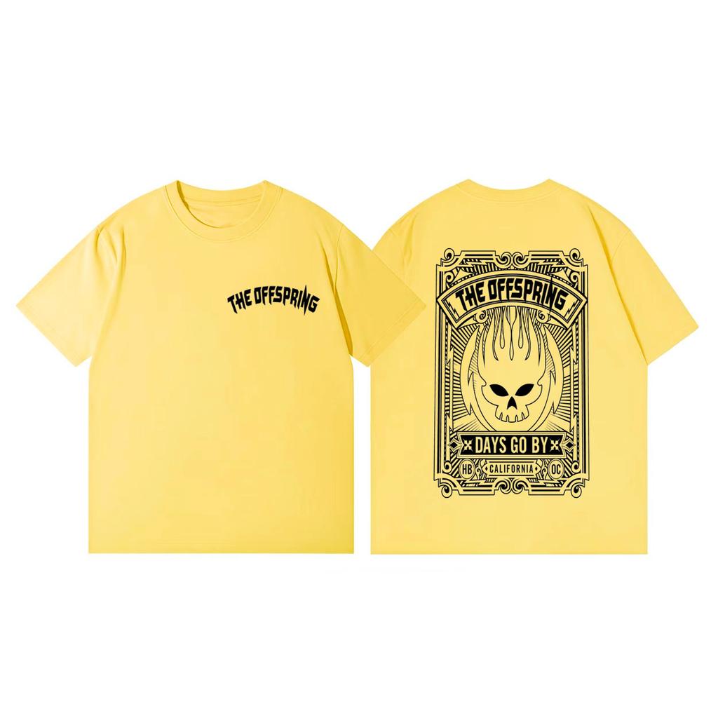 Punk Rock Band The Offspring Double Sided Print Tshirt Fashion Vintage Short Sleeve T Shirts Men Women Casual Cotton Tshirts