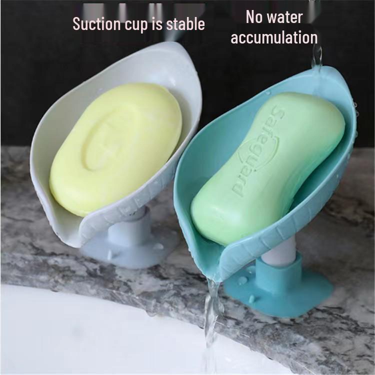 

Leaf Suction Cup Soap Dish Holder - Wall-Mounted, Punch-Free Draining Rack