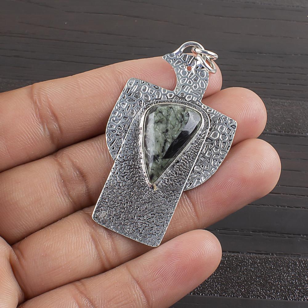 Natural Star Galaxy Gemstone 925 Sterling Silver Jewelry Designer Pendant 2.08  AJP-2294