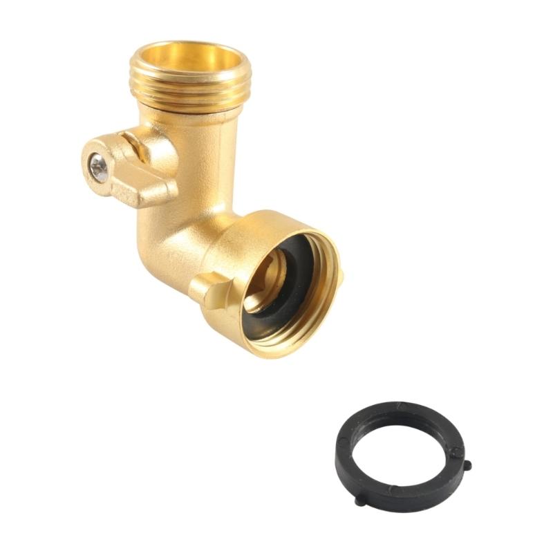 Brass RVs Water Inlet Connector 3/4GHT Ball Valves with Switches Space Saving Design Universal Compatibility