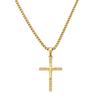 Elegant Crystal Cross Pendant Necklace: Light Luxury Clavicle Chain, Personalized High-End Design for Women