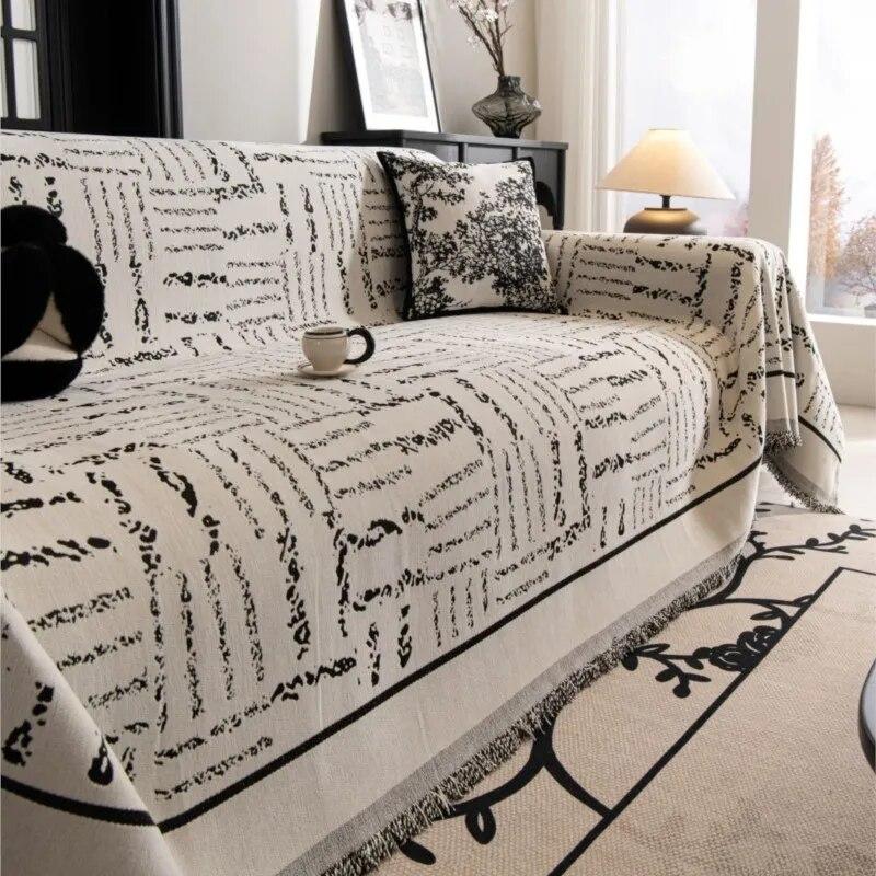 Camping Picnic Stripe Mat Throw Blankets Living Room Sofa Couple Position Modern Throw Color Block Blanket Cover