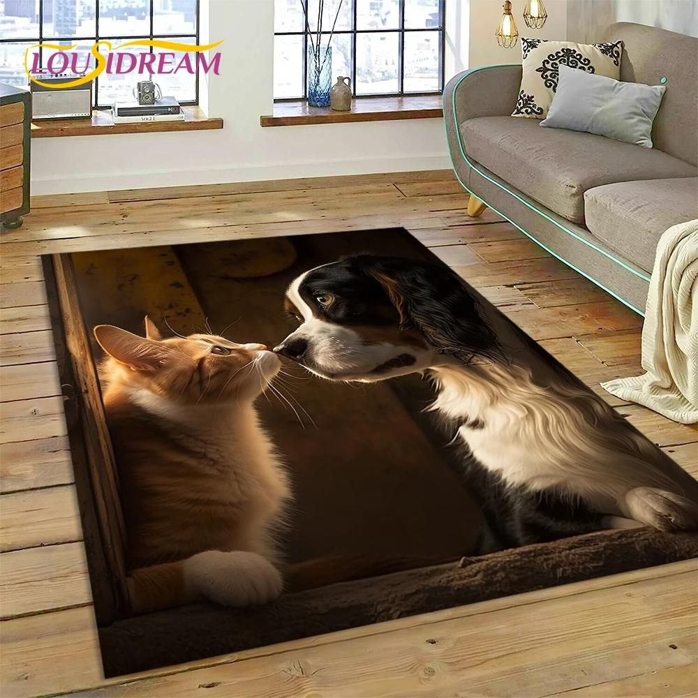 3D-Teppich mit süßem Hund, Samojede, Chihuahua, Husky, Koki, Cartoon-Teppich für Wohnzimmer, Schlafzimmer, Heimdekoration, rutschfest, für Sofa, Fußmatte, Geschenk