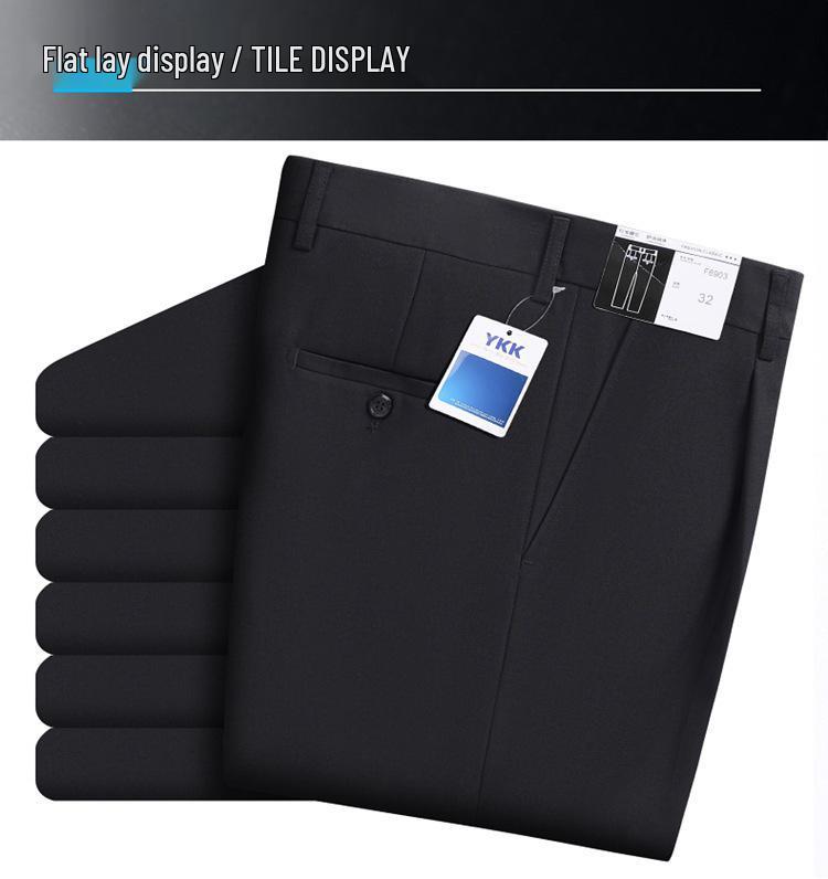 2026 Sommer Herren Anzughose aus Maulbeerseide und Wolle - Für die Mitte des Lebens, Bügelfrei, Gerades Bein, Hochwertiges Gefühl