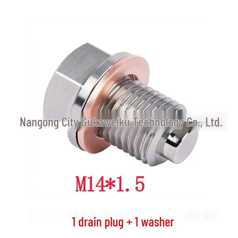 Magnetic Oil Drain Plug M14 x 1.5 for Honda, Ford, Hyundai, Mazda - Strong Magnetic Oil Pan Bolt