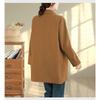 DIMANAF 2025 New Autumn Winter Women Plus Size Coats Jackets Cotton Loose Casual Lady Outerwear Trench