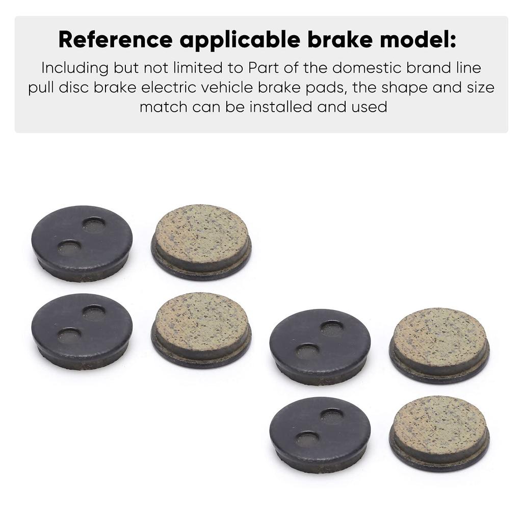 Zwindy Bicycle Disc Brake Pads, Bicycle Disc Brake Pads Easy To Use 4 Pairs for Bicycle Mountain Electric Bicycle