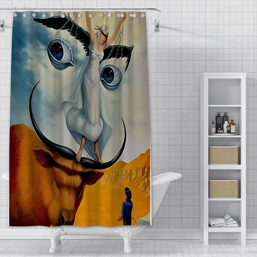 Salvador Dali Contemporary Pop Realism Painting Shower Curtain Waterproof Polyester Fabric Bath Curtains Bathroom Decor Curtain