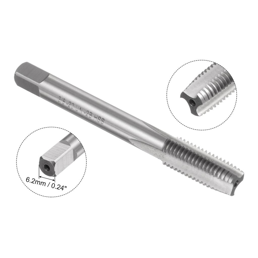 uxcell 2-Piece Tap & Die Set, 3/8-20 UNF Thread Tap & Round Die, Tapping Thread Tool, Tap & Die Kit for Nut, Screw, Bolt Thread Repair