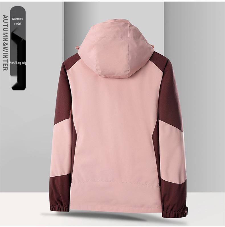 Unisex 3-in-1 Fleece-Lined Jacket Set, Detachable and Customizable with Logo