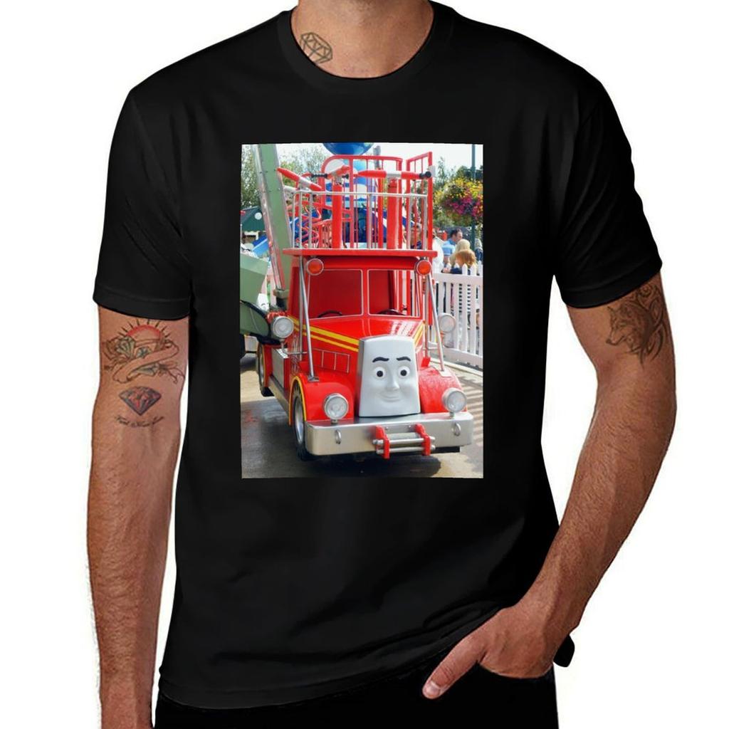 Flynn the Fire Engine TShirt No Iron Casual Short Sleeve Top
