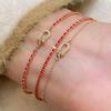 2026 Red Rope Plated 18k Rose Gold Horseshoe Buckle Bracelet Natal Year Horse Year Transfer Diamond-encrusted Woven Couple Hand Rope