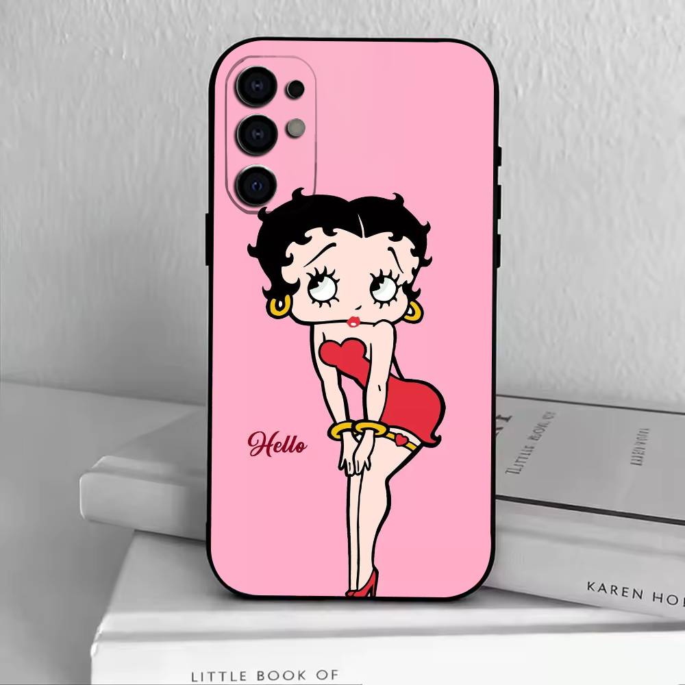 

C-Cute-Betty Boop-P Phone Case For Samsung S25,S24,S21,S22,S23,S30,Ultra,S20,Plus,Fe,Soft Silicone Black Cover Samsung S21Ultra