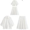 European Style Womens Shirt And Mini Skirt Set With Cotton And Polyester For Casual Streetwear