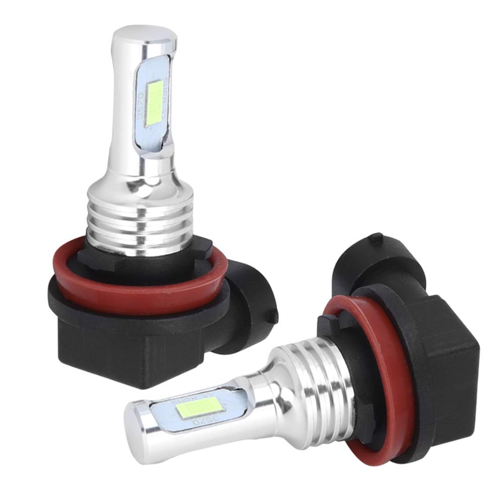 Akozon 2pcs H8/H11 80W 8000K LED Fog Light Ice Blue 12-24V Universal + H11+Fog+Light+Bulb