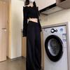 Women's High-Waist Coffee Straight-Leg Sweatpants - Trendy Spring & Autumn Casual Loose Fit