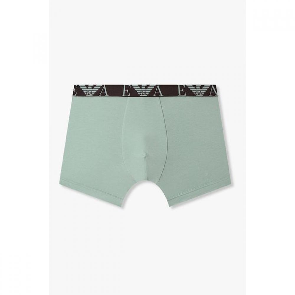 Emporio Armani Мужские Хлопковые Длинные Трусы с Большим Логотипом Орла S 0815312080 XL(110)