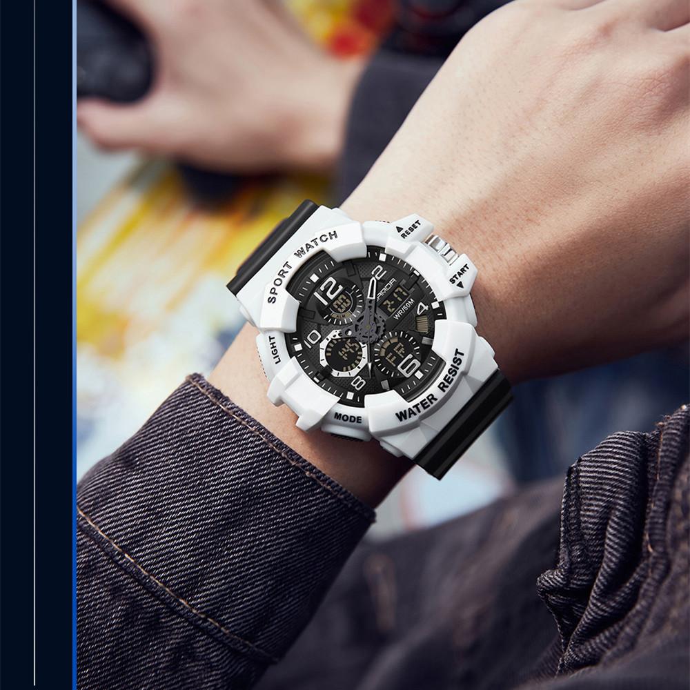 Sanda Watch Youth Multifunctional Men's Waterproof Night Light Outdoor Sports Versatile Electronic Watch
