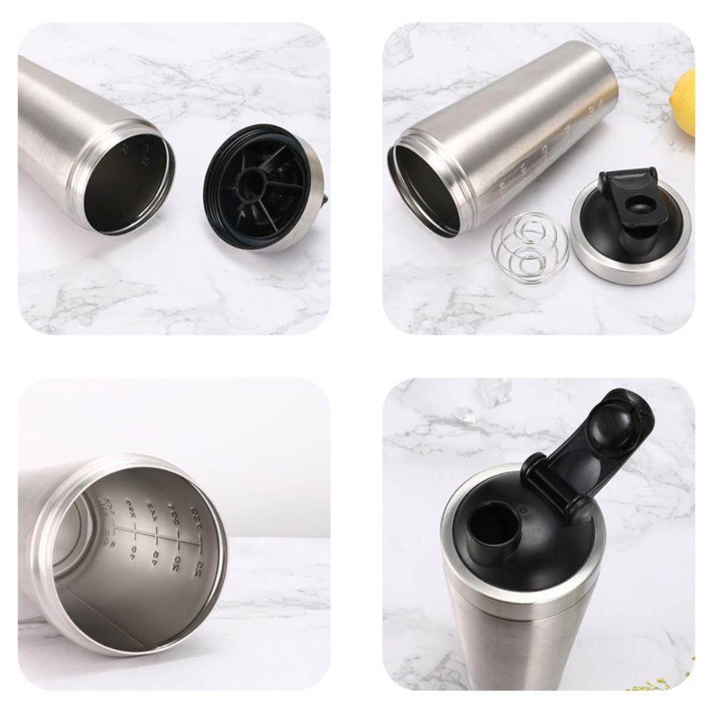 with Scale Whey Shakes Cup 304 Stainless Steel Sports Water Cup Protein Powder Bottle  Climbing