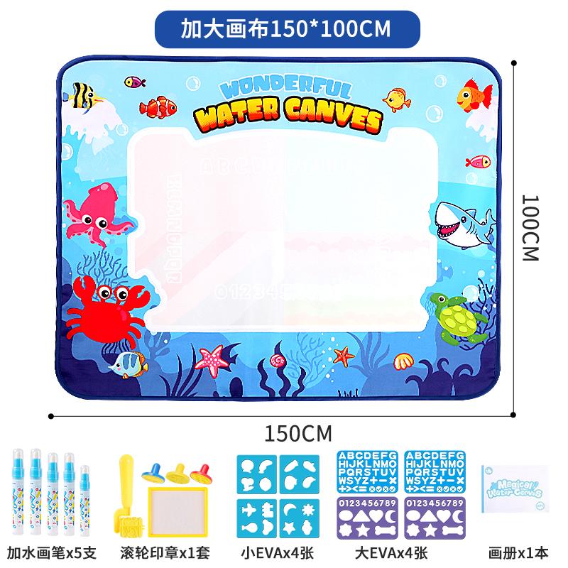 Non-Toxic Magic Water Canvas Graffiti Drawing Board Repeatedly Doodle Water Painting Carpet Reusable Drawing Mat Children Toy Gift