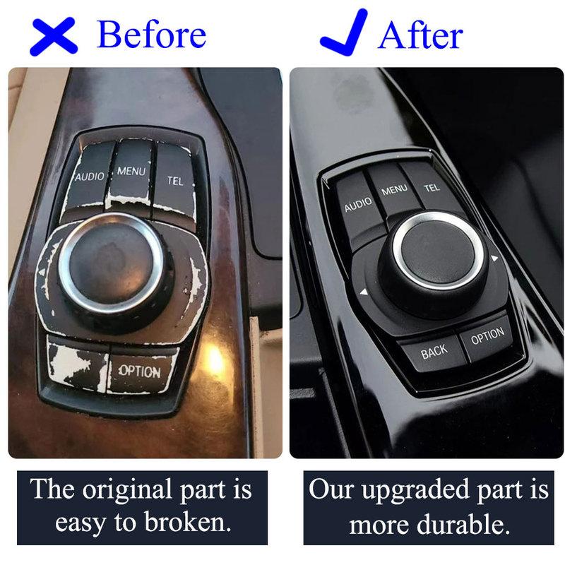 Interior 5PCS Center Console CIC IDrive Multimedia Knob Menu Button Switch For BMW F20 F21 F45 F46 F48 F49 F30 F32 F33 F82 F83